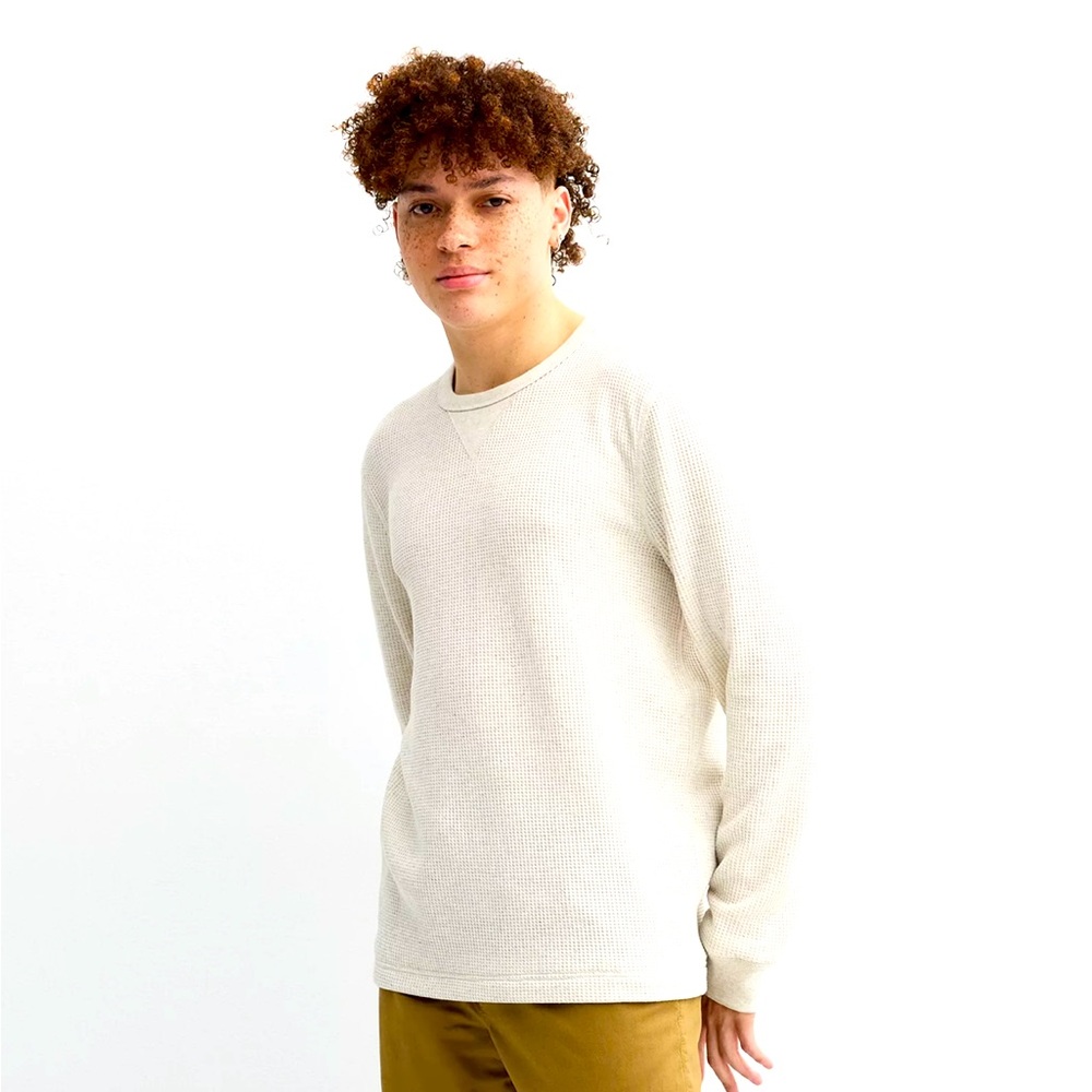 Sonoma Men’s White Essential Waffle Knit Tee XL